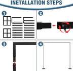 Wokceer 10x10FT Backdrop Stand Heavy Duty Pipe and Drape Kit Black - Image 3