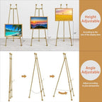 Heavy Duty Large Easel Stand for Mirror Display Wedding Sign(Gold 47'') - Image 2