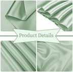 fani 60 PCS Satin Chair Sashes, 7x78 Inch, Sage Green - Image 3