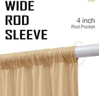 gogoparti 40x12ft Beige Backdrop Curtain for Wedding Parties, 8 Panels (5x12 ft Each) Wrinkle-Free Dackdrop Curtains, Silky Draping Fabric for Birthday Party, Baby Shower, Photo Background - Image 4