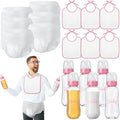 6 Sets Bottle Chug Baby Shower Games Juegos Para Plastic Baby Bottles Bibs Disposable Diapers Gender Reveal Games Baby Changing Diaper Race Game Decoration (Pink) by giftlyze