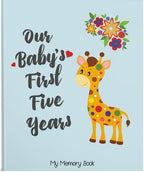 Novarena First 5 Years Baby Memory Book Journal Scrapbook 48 Pack Monthly Milestones Stickers & Clean-Touch Baby Safe Ink Pad - Image 2