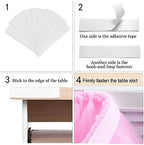 Tulle Table Skirt White Desk Skirt for Teacher Classroom Birthday Party Wedding Rectangle Tables 6ft - Image 6