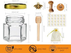 DnaDkiy Mini Glass Honey Jars with Dippers, 1.5oz Honey Pot, 60 Pack - Image 2