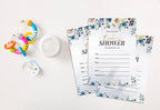 Pack of 30, Girl Baby Shower Party Collection, Baby Shower Invitation Cards, Fill in the Blank Invites WIth Envelopes, Floral Theme Party Supplies - Image 4