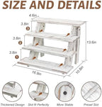 Wooden Cupcake Stand - 4 Tier Cupcake Display Stand, Rustic Tiered Display Stand, Tool Free Installation Cupcake Stand for Wedding Baby Shower Decorations Birthday Party Supplies(White) - Image 3