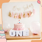 12 inch One Letters Round Cake Stand 1st Birthday Cupcake Display - Image 7