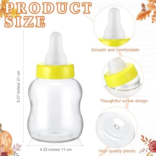 Seenelling 152 Pcs Fall Baby Shower Games Guess How Many Pumpkins Game Stand Sign 100 Pumpkins Guessing Cards 20 Pencils 1 Large Baby Bottle 30 Pumpkins for Guests Gender Reveal Party Game Decorations - Image 3