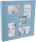 Pioneer Collage Frame Embossed "Baby" Sewn Leatherette Cover Photo Album, 4"x6", 240 Photos, Baby Blue by PioneerPhotoAlbums