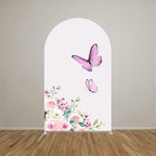 Purple Butterfly Kisses Arch Backdrop Cover Double-Sided Arch Frame Stretchy Cover for Pink Butterfly Birthday Party Girls Baby Shower Decorations (3X5ft,G-3343) - Image 2