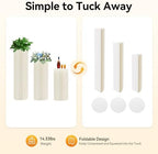 3Pcs Cylinder Stands for Party Foldable Cardboard Centerpiece Display Round Stands Centerpiece Cake Pedestal Stand 55-66LBS for Wedding Party Birthday Decor 60/80/100cm High (3Pcs-1) - Image 6