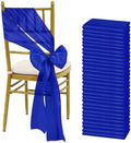 fani Royal Blue Satin Chair Straps Bows,60 PCS 7x108 Inch,Chair Sash by fani