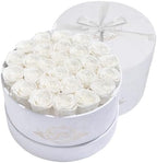 Prifroti 27 Flowers in a Luxury Suede Box, Birthday Gifts for Women, Preserved Flowers, Mothers Day Roses Gift for Mom, White - Image 7