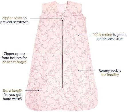HALO SleepSack, 100% Cotton Wearable Blanket, Swaddle Transition Sleeping Bag, TOG 0.5 - Image 3