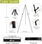 AROIC 63 "Easel Stand for Display, 10 Pack Portable Foldable Metal Easel - Image 2