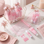 Loopeer 24 Set Pink Bow Party Favors Coquette Party Gifts Favors with Lip Balm Hand Cream Card Bags for Bridal Shower Baby Shower Birthday Stuffers - Image 6