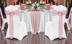 MDS Pack of 50 Chiffon Chair Sashes for Wedding & Event Décor - Dusty Rose - Image 2