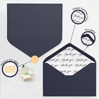 Goefun Thank You Cards with Envelopes 144 Pack Bulk 4×6 Navy Blue - Image 4
