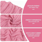 60 PCS Dusty Rose Chair Sashes Cheesecloth ChairSashes Rustic Chair Decorative Bows Designed ChairCover for Wedding Banquet Party Aisle Home Kitchen Decoration (16 x 70 inch) - Image 3