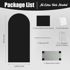 6FT Arch Backdrop with Stand, Foam Board Wedding Birthday Party, Black - Image 3