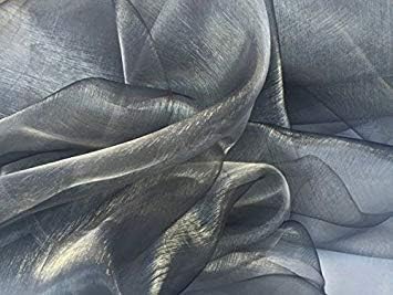 15 Yard Organza Fabric 44" Wide for Wedding Event Décor - Silver Gray by MDS