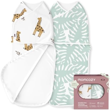 Momcozy Swaddles for Newborns, Quiet Fastener Swaddle for Infant 0-3 Months by Momcozy