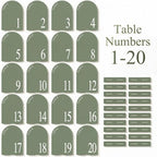 Aceorbit Sage Green Wedding Table Numbers 1-20 with Stands 5" x 7" - Image 5