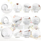 White Dessert Table Display Set, 11 PCS Metal Cake Stand Set for Party - Image 7