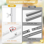 8.2FT Heavy Duty Adjustable Backdrop Stand Kit Square Wedding Arch Balloon Arch for Photo Booth Background Baby Shower Birthday Party Decorations - Image 5