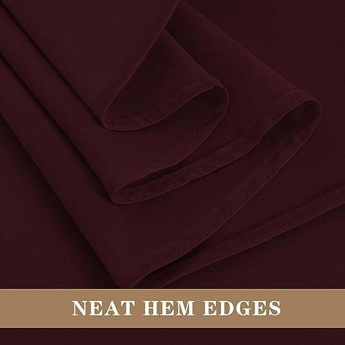 Fitable 6 Pack Burgundy Tablecloths 120 Inch Round for 48"-96" Tables - Image 5
