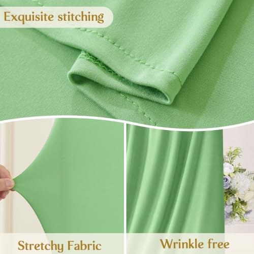 Sage Green Wedding Arch Backdrop Cover 7.2ft and 6ft Draped Arch Covers Stretchy Backdrop Spandex Balloon Arch Covers for Bridal Shower Baby Shower Engagement Photography Birthday Party Decorations - Image 5