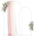 Asee'm White Metal Wedding Arch Backdrop Stand Set of 2 (7.2FT, 6FT) by Aseem