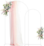 Asee'm White Metal Wedding Arch Backdrop Stand Set of 2 (7.2FT, 6FT) by Aseem