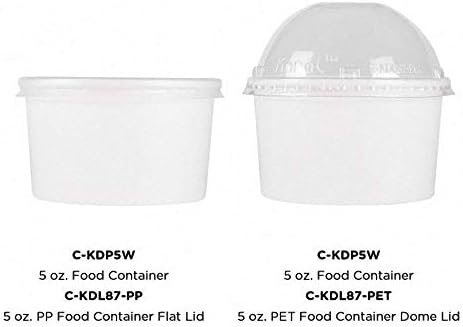 Karat [5oz - 1000 ct] Paper Ice Cream Cups for Hot/ Cold Food - Ideal for Ice Cream, Gelato, Yogurt and Snacks - White (C-KDP5W) - Image 6