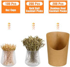 100 Sets Small Charcuterie Cups with Sticks, 8 Oz Disposable Paper French Fry Holders (100 Cups + 200 Cocktail Picks), Snack Boxes Appetizers Cup, Party Board Favor for all Occasions - Image 2
