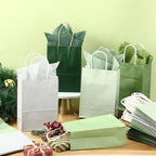 Kolldenn 100 Sets 200 Pcs Sage Green Paper Gift Bags Bulk with Tissue Paper - Image 4