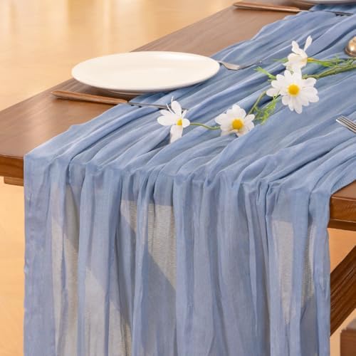 10 Pack Cheesecloth Table Runner Fall Boho Gauze Wedding Party Home Decor - Image 2