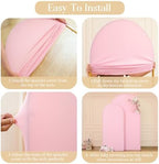 Baby Pink Arch Backdrop Cover Set of 2 Wedding Arch Covers Stretchy Backdrop Decorations Baby Shower Bridal Shower Photo Birthday Party Light Pink Arch Cover 7.2 and 6ft Spandex - Image 3