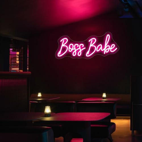 Pink Boss Babe Led Neon Light Sign for Wall Decor Sign Girls Lady Bedroom Home Light Up Sign Wedding Birthday Christmas Bestie Best Boss Gifts USB (15.7x7in) - Image 4
