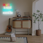 Music Is What Feelings Sound Like Neon Sign Music Neon Light with Bracket - Image 5