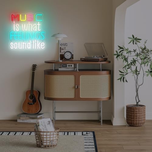 Music Is What Feelings Sound Like Neon Sign Music Neon Light with Bracket - Image 5