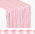 30 Pack Light Pink Cheesecloth Table Runner 17x108 Inches Boho Home Decor by Showgeous