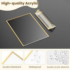 8X10 Acrylic Sign Holder Double-Sided Gold Picture Frames,12PCS - Image 3