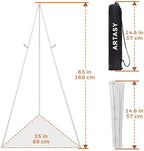 ARTASY 63" Easel Stand for Wedding Signs, White, 3 Packs with Carry Bags - Image 2