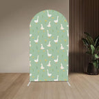Silly Goose Arch Backdrop Cover for Baby Shower 6FT Green Stretchy Arched Cover 1st Baby Birthday Party Decorations by Aerdce