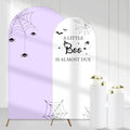 Serencatcher Halloween Baby Shower Arch Backdrop Covers 7.2FT 6FT Purple by Serencatcher