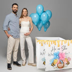 AmazingSpark 28in Giant Gender Reveal Gift Box Kit, What Will Baby Bee - Image 5
