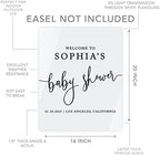 Andaz Press 16"x20" White Acrylic Personalized Baby Shower Welcome Sign, Gender Neutral Large Custom Sign for Easel Stand, Modern Baby Shower Decorations - Image 5