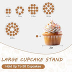 5 Tier Cupcake Stand, Large Round Acrylic Cupcake Tower for Wedding - Image 6