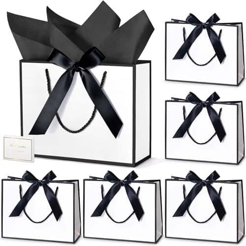 DOYIDE 30 Pcs Thank You Gift Bags with Tissue Paper & Handles, 9x7x3.1inch by DOYIDE